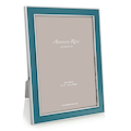 Teal Enamel & Silver Frame