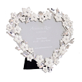 Silver & White Heart Flower Frame