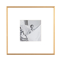 Single Aperture Brushed Gold Wall Hanging Frame