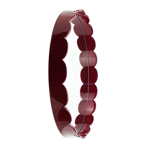 Cherry Medium Scallop Round Mirror