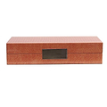 Orange Croc Box With Silver