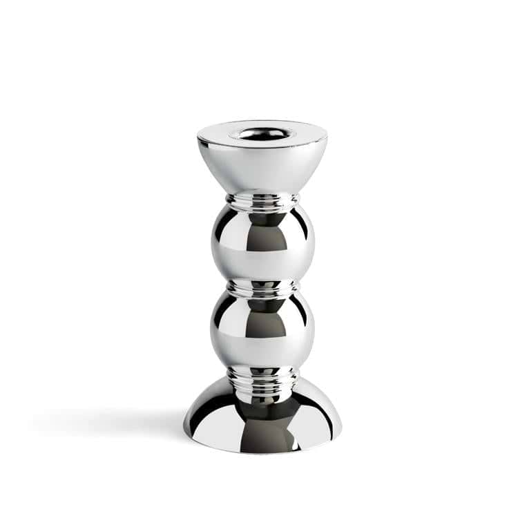 14cm Bobbin Candlestick Chrome - Addison Ross Ltd UK