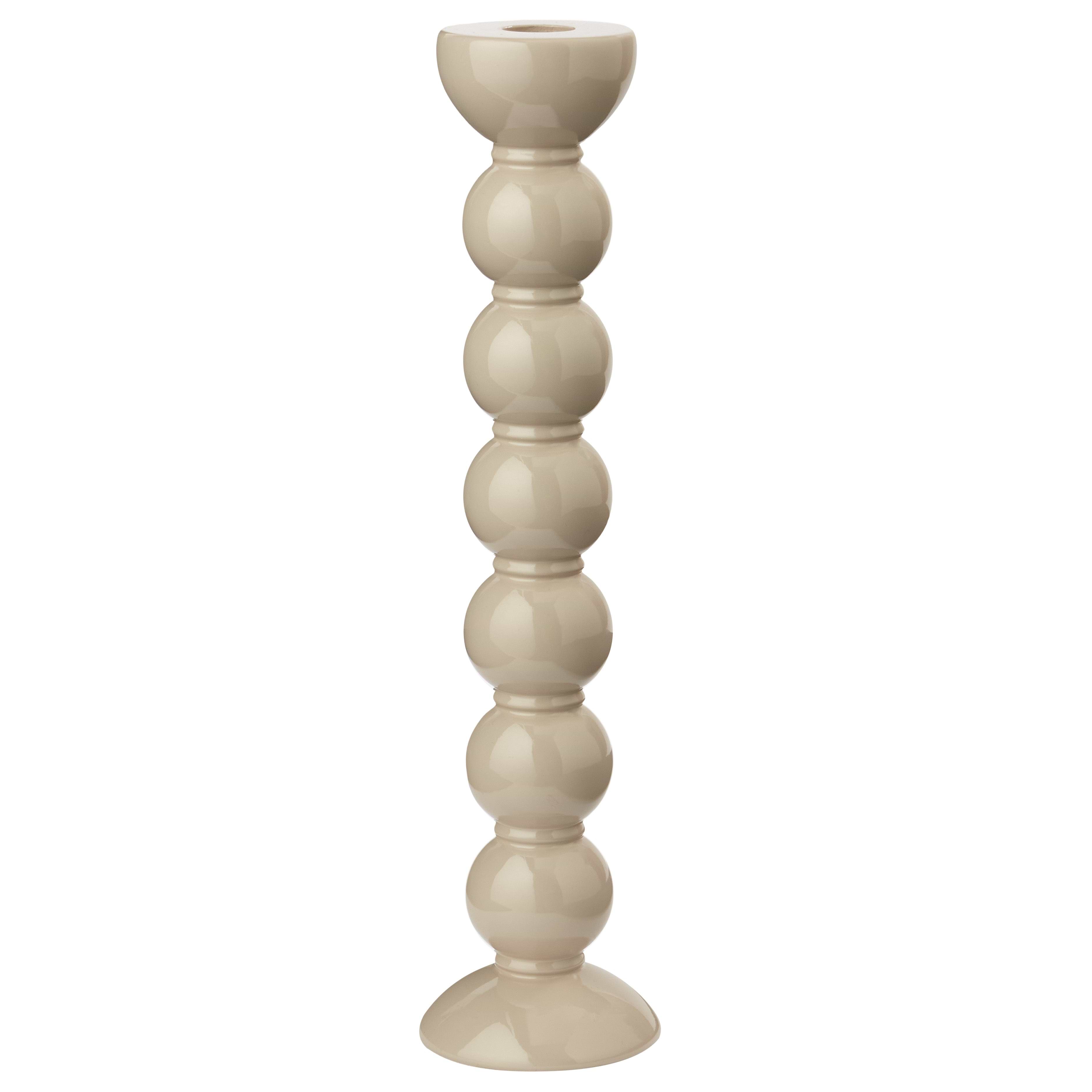Extra Tall Cappuccino Bobbin Candlestick - 33cm - Addison Ross Ltd UK