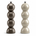 Cappuccino and Mink Bobbin Salt & Pepper Mills