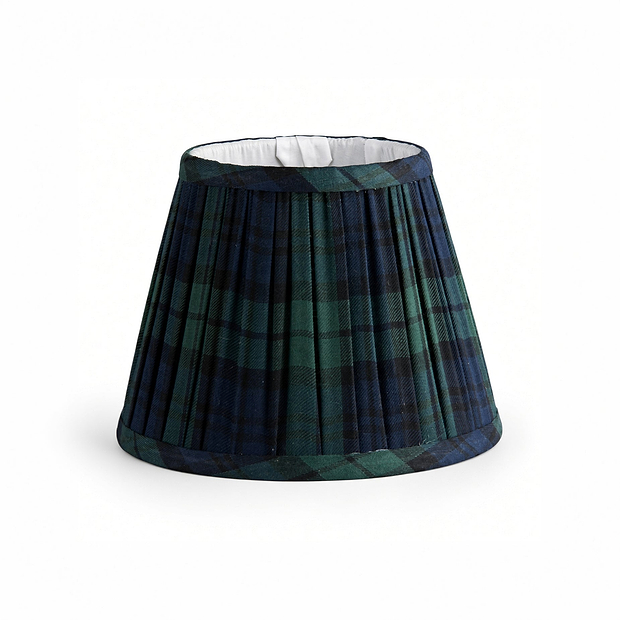 Navy Tartan Empire Lampshade - 16cm