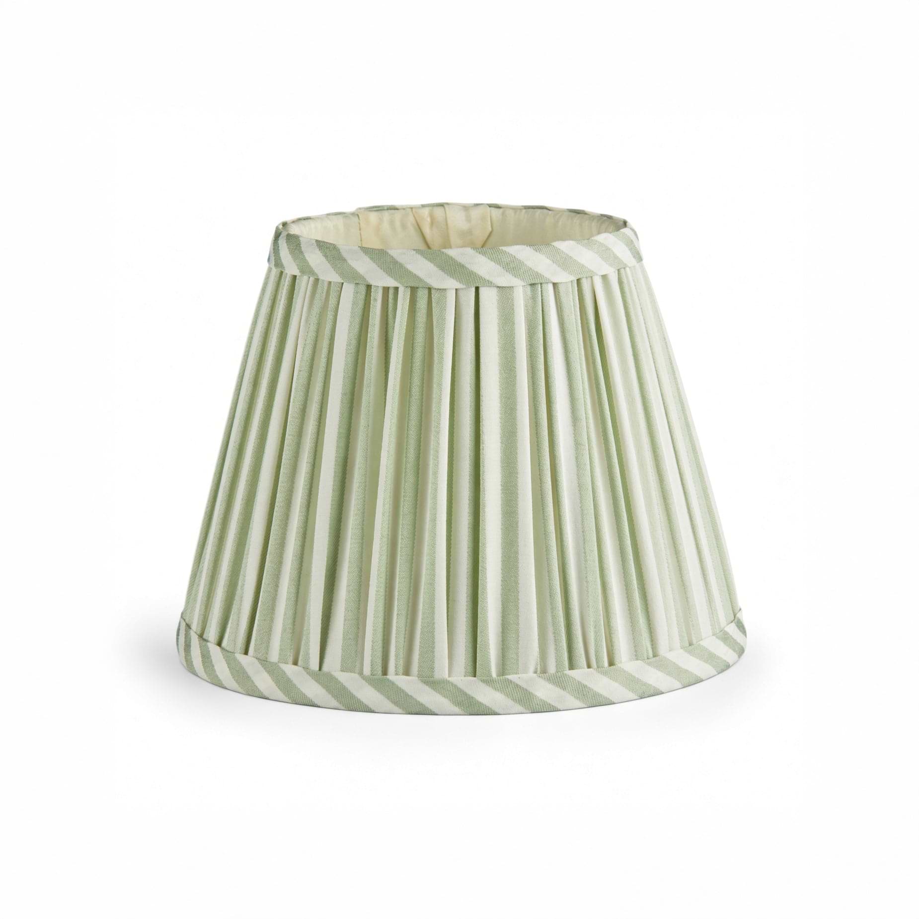 Sage Green Striped Lampshade - 16cm