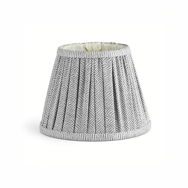 Herringbone Light Grey Empire Lampshade - 16cm