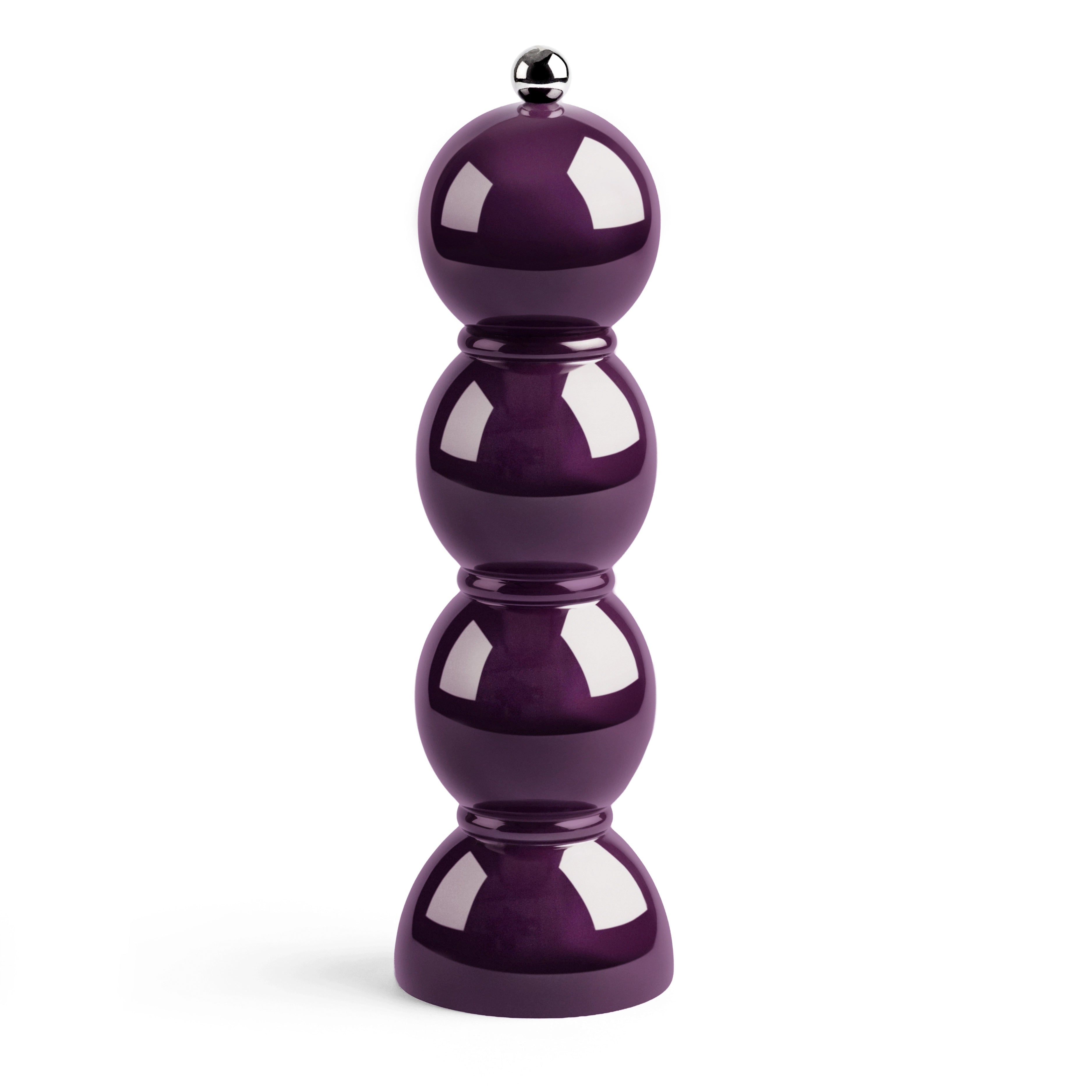 Aubergine Bobbin Lacquer Salt or Pepper Mill - Addison Ross Ltd UK