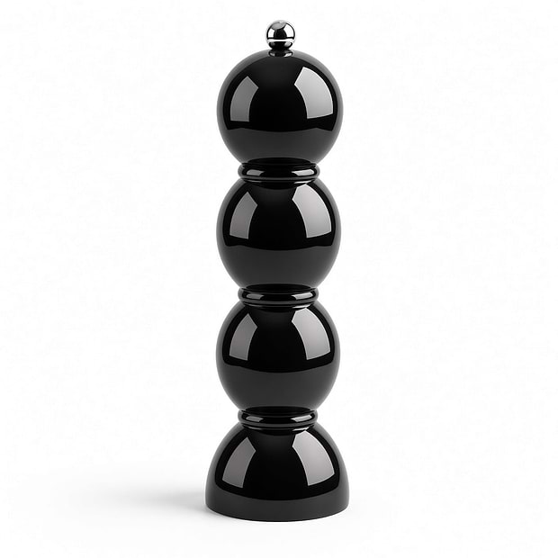 Black Bobbin Salt or Pepper Mill