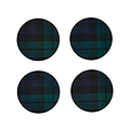 Black Watch Tartan Coasters- Set of 4
