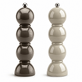 Cappuccino and Mink Bobbin Salt & Pepper Mills