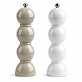 Cappuccino and White Bobbin Salt & Pepper Mills