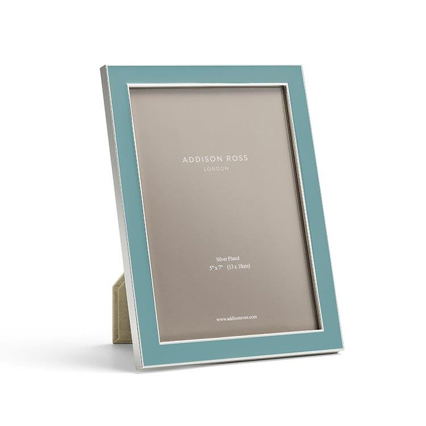Chambray Enamel & Silver Frame