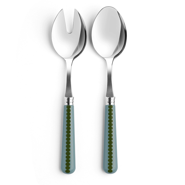 Chambray & Khaki Bobbin Salad Servers - 2-Piece Set