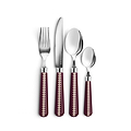 Cherry & Cappuccino Bobbin Cutlery - 16-Piece Set