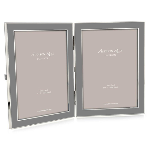 Chiffon Enamel & Silver Double Frame - Addison Ross Ltd UK