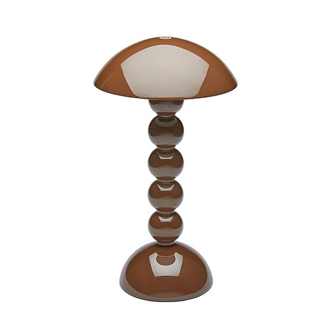 Chocolate Lacquer Rechargeable Bobbin LED Lamp - Addison Ross Ltd UK