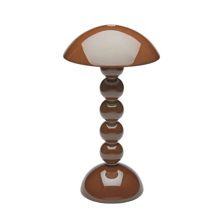 Chocolate Lacquer Rechargeable Bobbin LED Lamp - Addison Ross Ltd UK