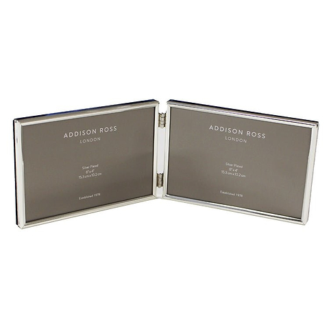 Fine Edged Silver Double Photo Frame - Addison Ross Ltd UK