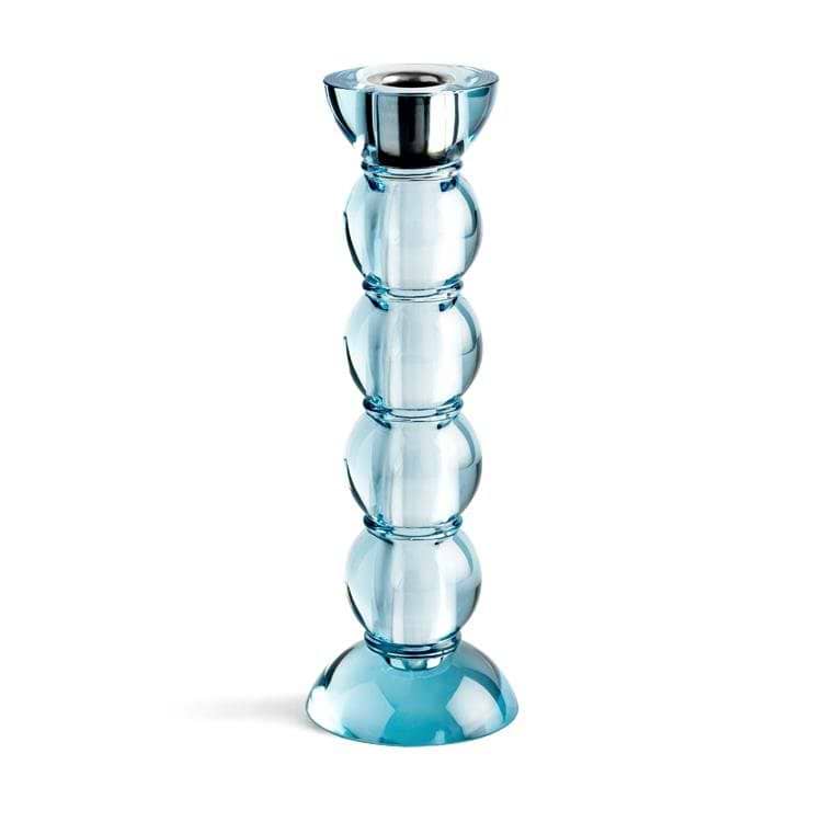 Icy Bobbin Candlestick Blue 23cm - Addison Ross Ltd UK