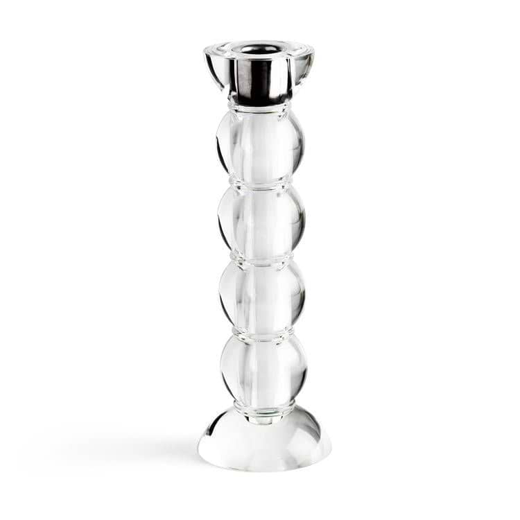 Icy Bobbin Candlestick Clear 23cm - Addison Ross Ltd UK