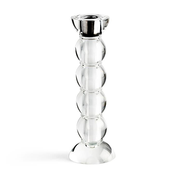 Icy Bobbin Candlestick Clear 23cm