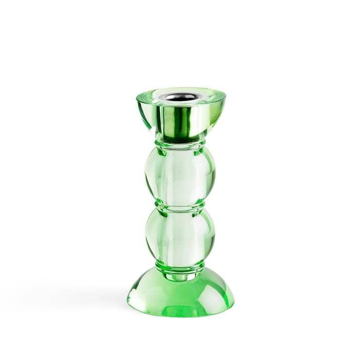 Icy Bobbin Candlestick Green 14cm - Addison Ross Ltd UK