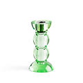 Icy Bobbin Candlestick Green 14cm