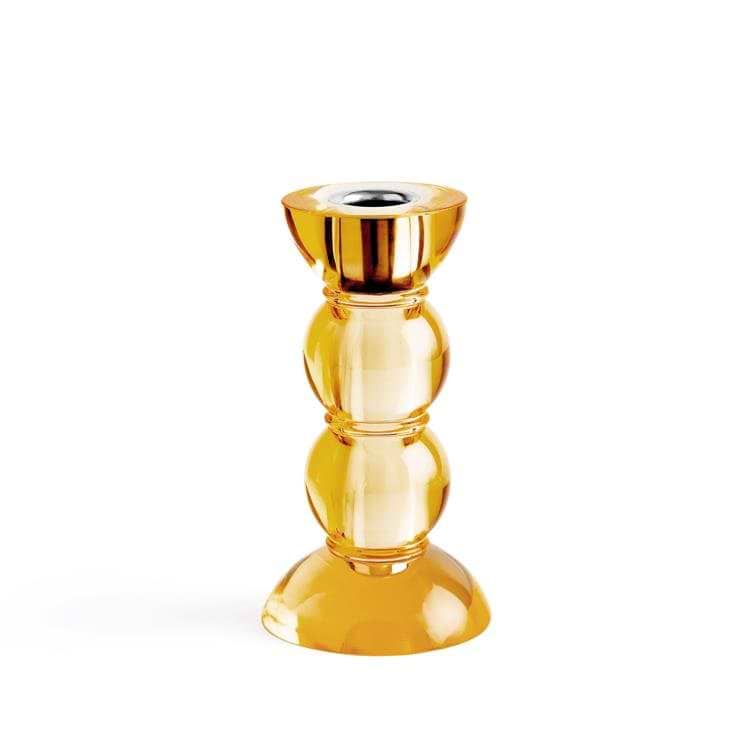 Icy Bobbin Candlestick Orange 14cm - Addison Ross Ltd UK