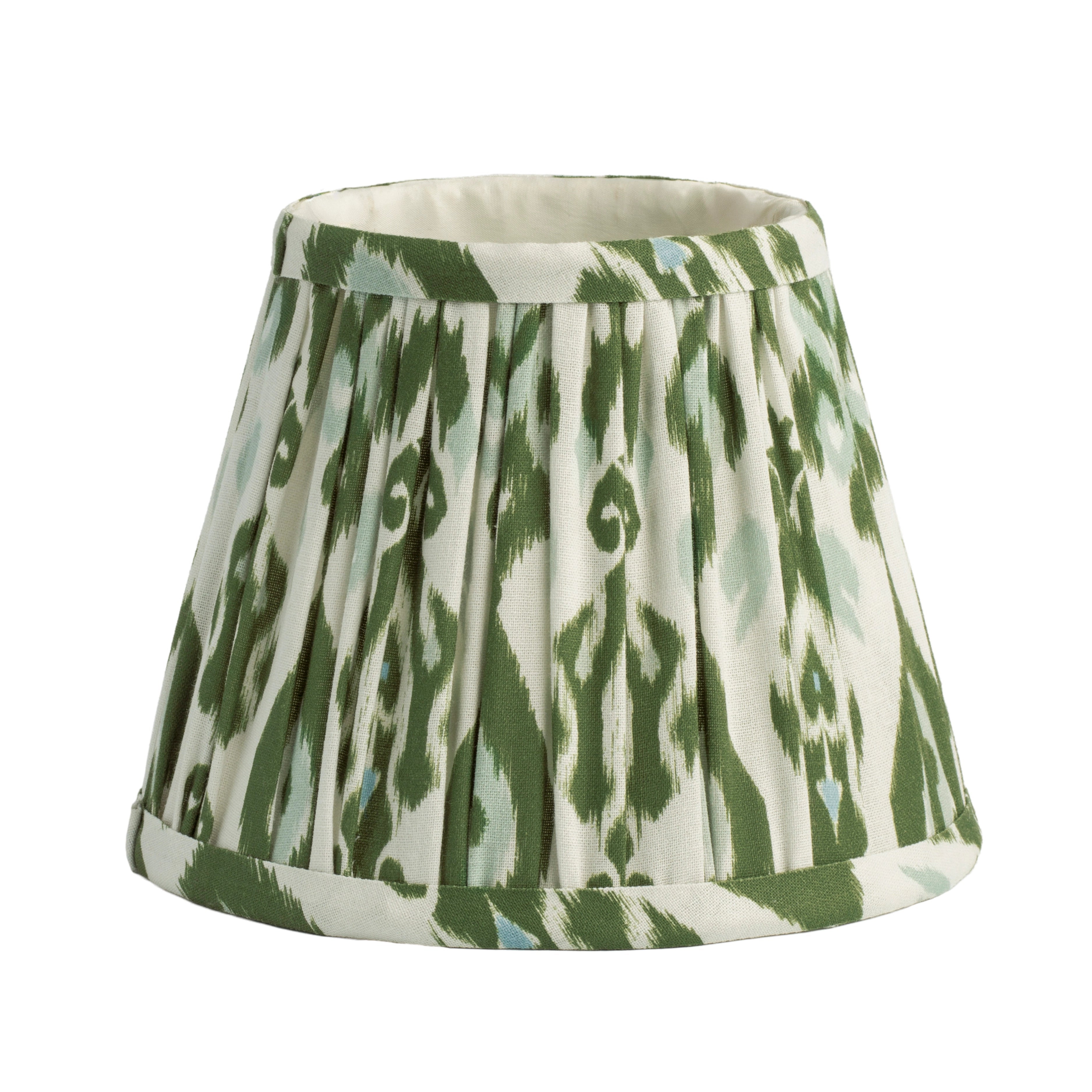 Ikat Empire Khaki & Sage Lampshade - 16cm - Addison Ross Ltd UK