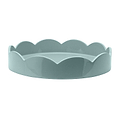 Pale Denim Blue Small Round Scallop Tray