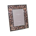 Faux Pheasant Feather & Silver Frame