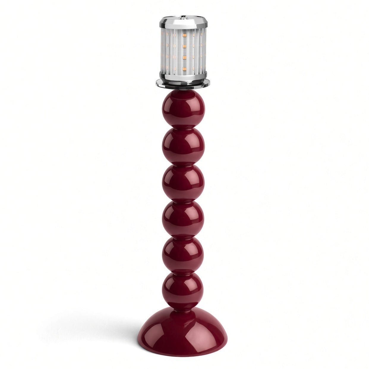 Tall Cherry Bobbin Lamp Base & Rechargeable Bulb - Addison Ross Ltd UK