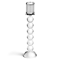 Tall Clear Bobbin Lamp Base & Rechargeable Bulb