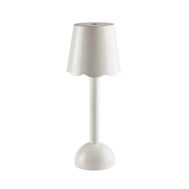 White Scallop Rechargeable LED Lamp