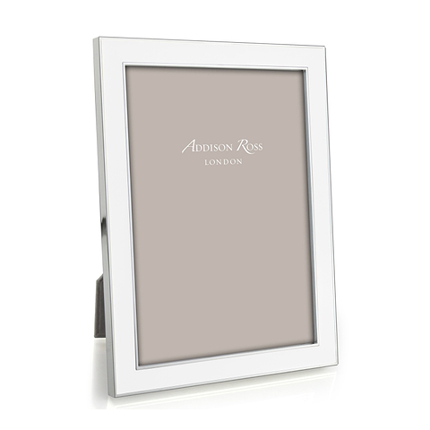 White Enamel & Silver Frame - Addison Ross Ltd UK