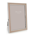 Cappuccino Enamel & Silver Frame