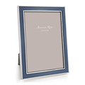 Denim Enamel & Silver Frame