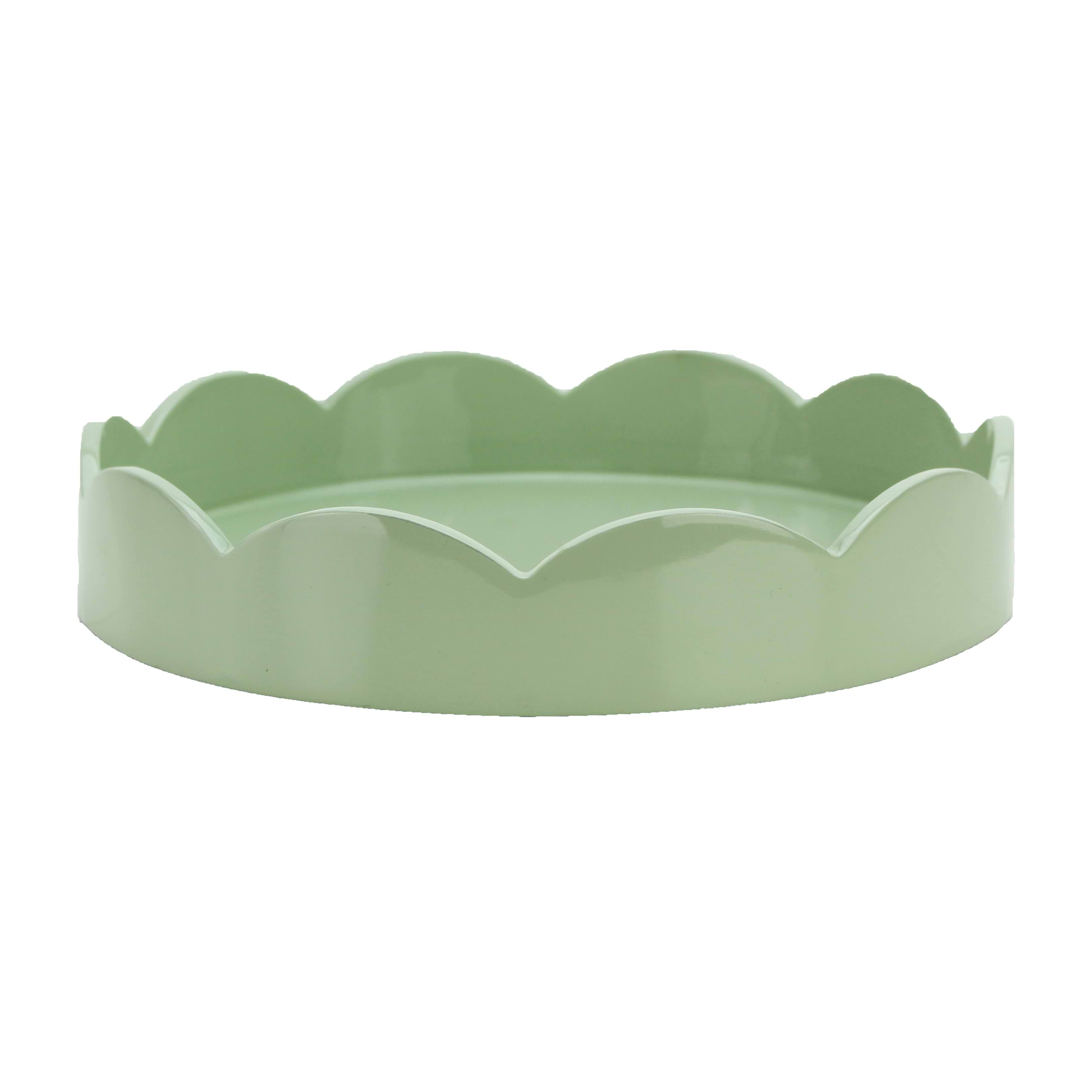 Sage Green Small Scallop Round Tray - Addison Ross Ltd UK