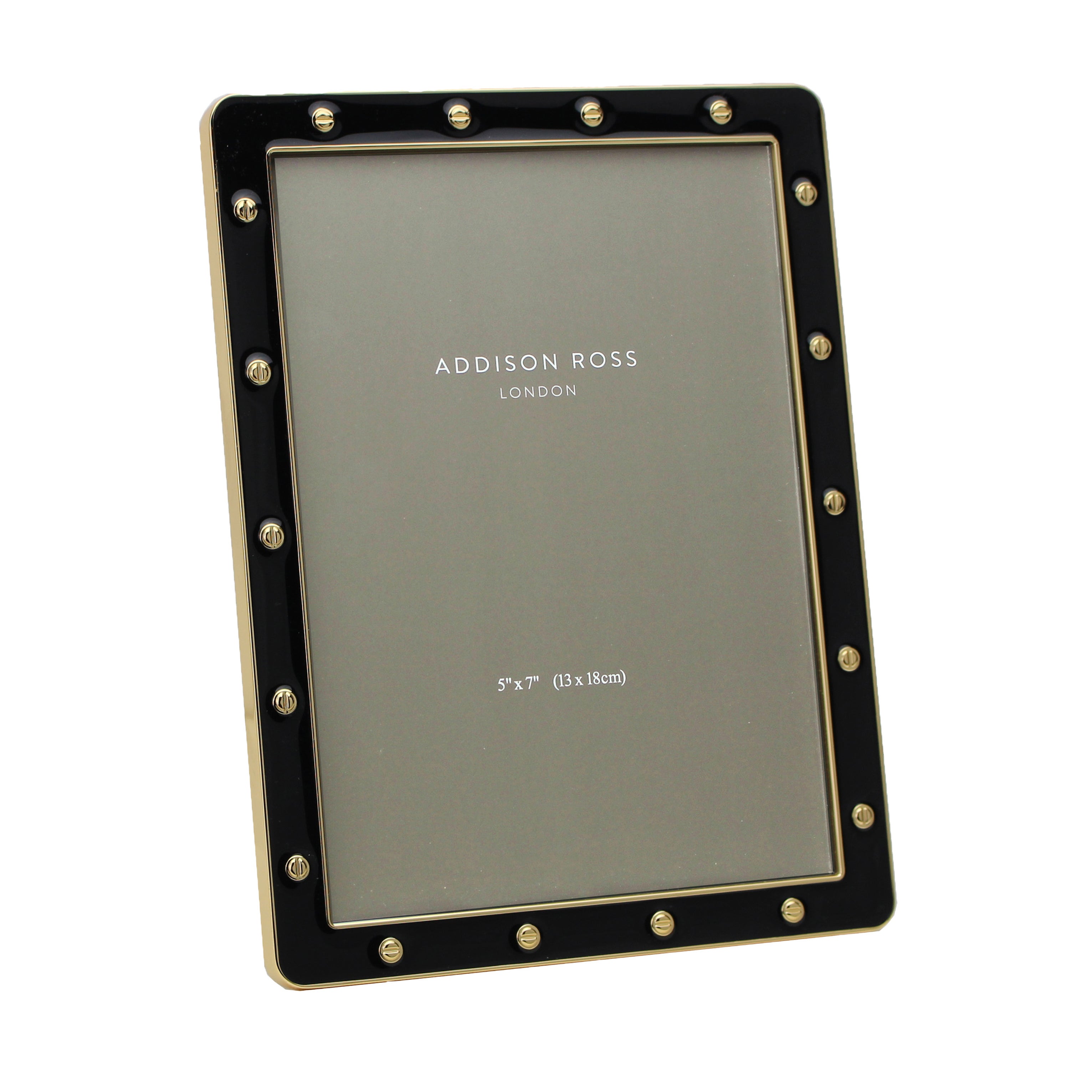 Black Enamel & Gold Locket Frame - Addison Ross Ltd UK