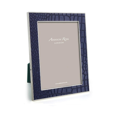 Blue Croc & Silver Frame - Addison Ross Ltd UK