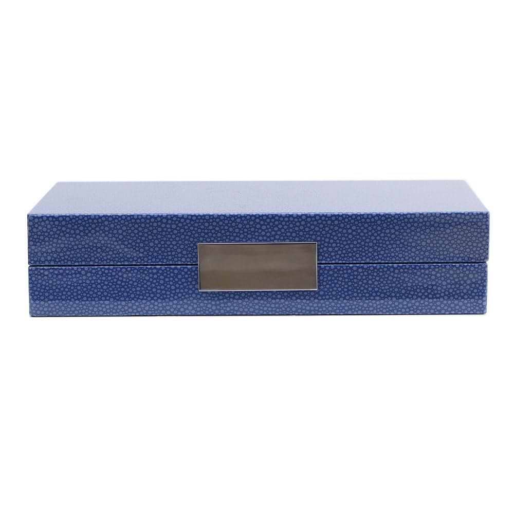 Blue Shagreen Box With Silver - Addison Ross Ltd UK