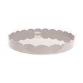 Cappuccino Round Large Lacquered Scallop Tray