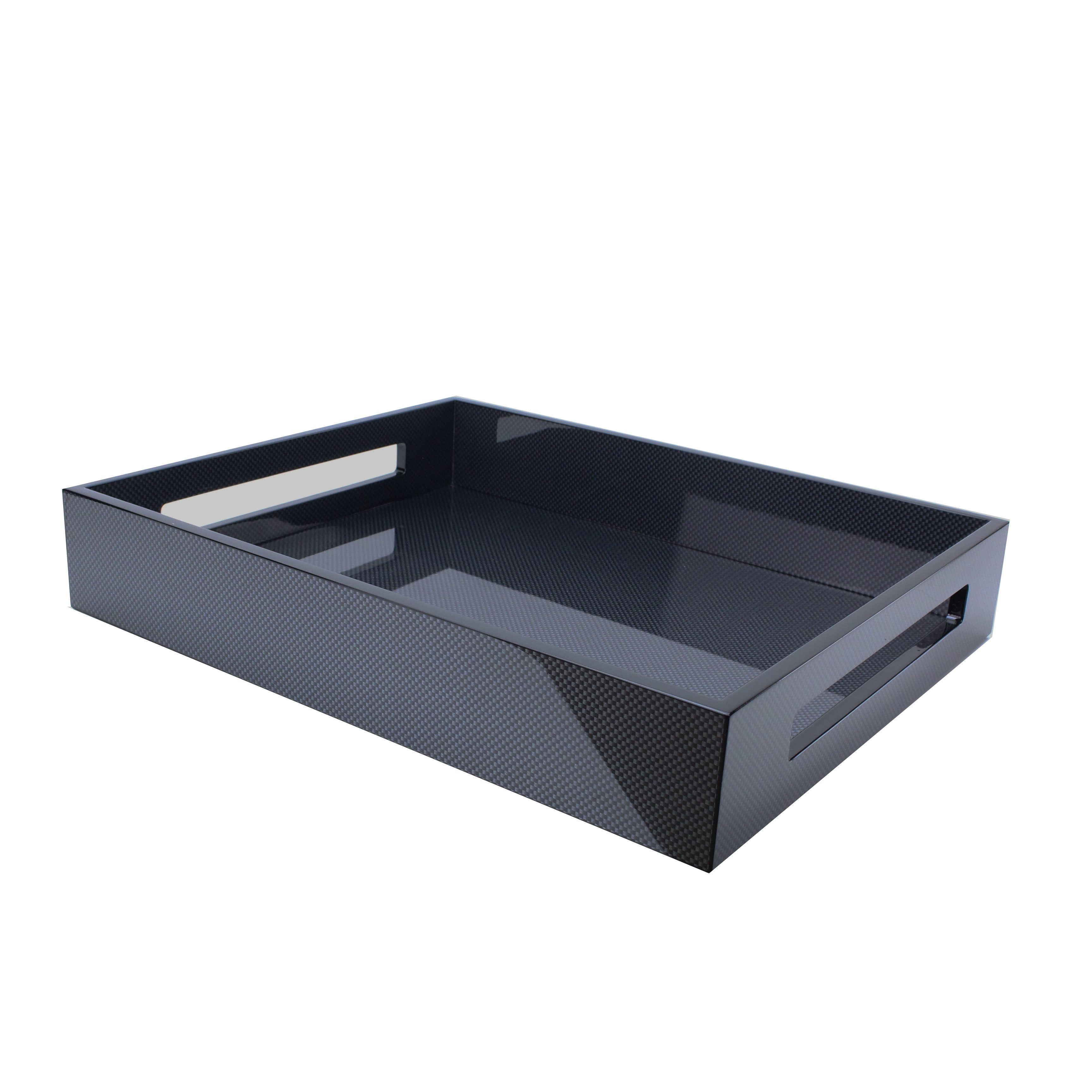 Carbon Fibre Medium Lacquered Serving Tray - Addison Ross Ltd UK