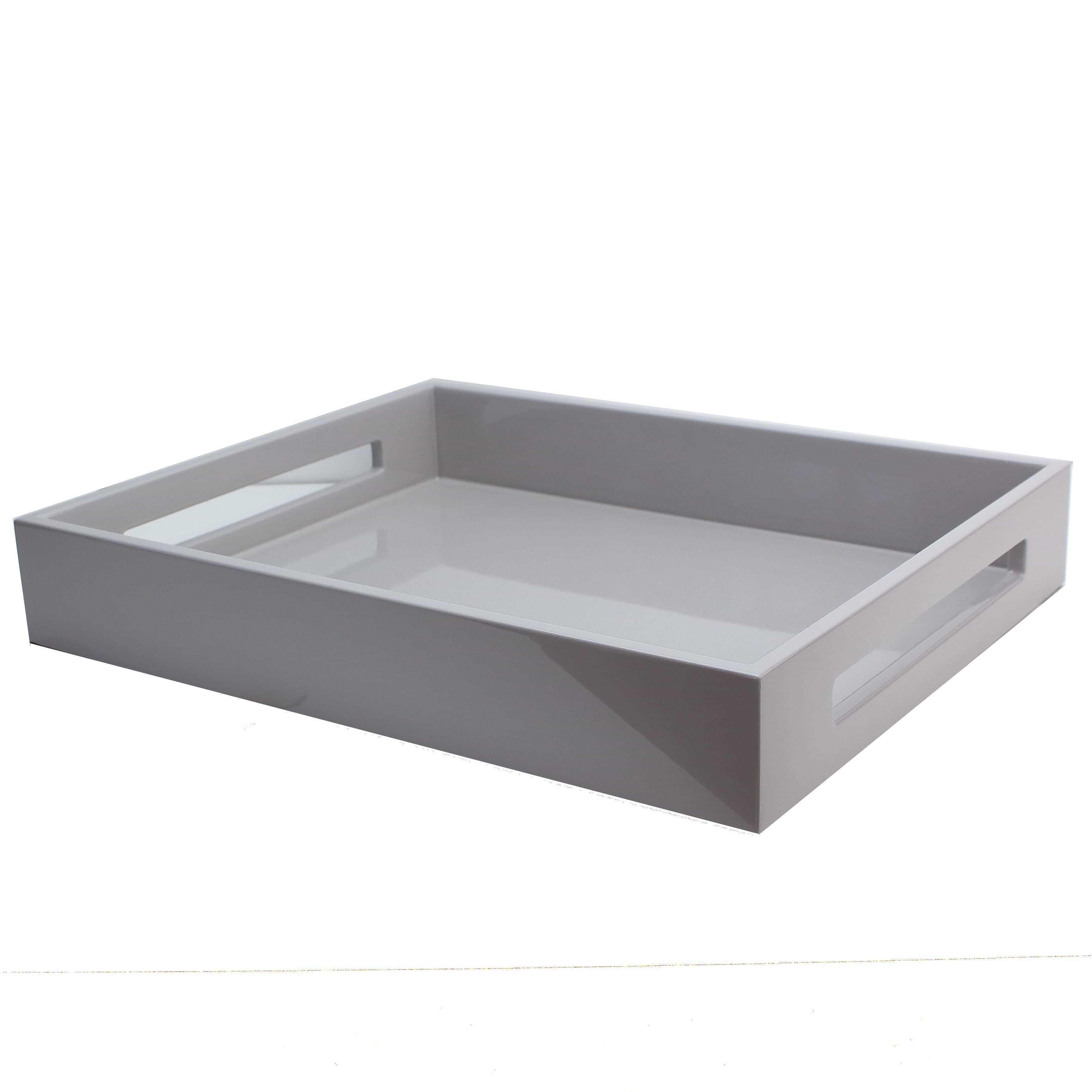 Chiffon Grey Medium Lacquered Serving Tray - Addison Ross Ltd UK
