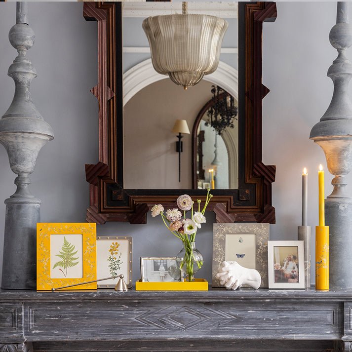 Grey Chinoiserie Candlestick - Addison Ross Ltd UK