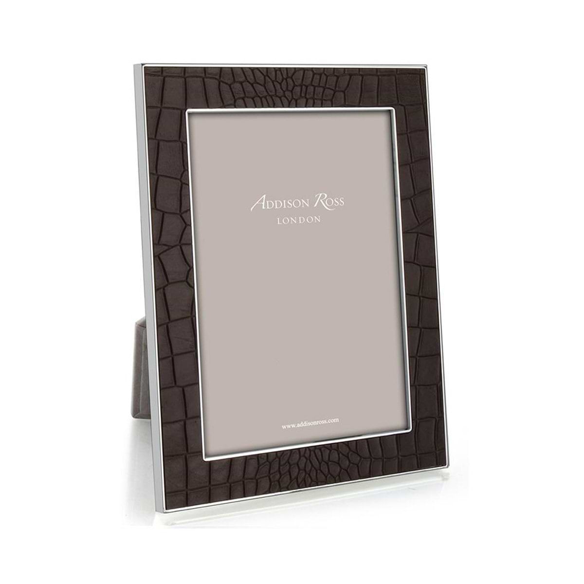 Chocolate Croc & Silver Frame - Addison Ross Ltd UK