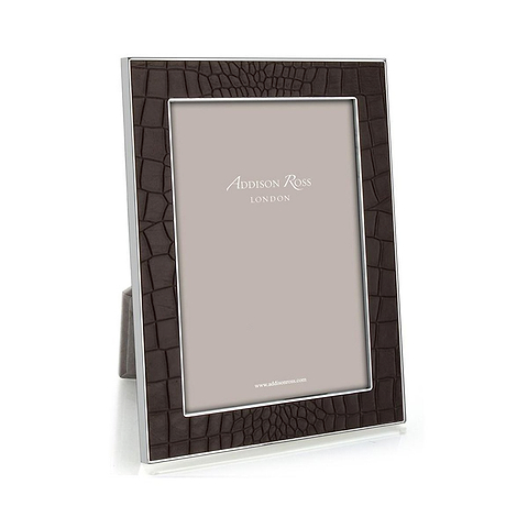 Chocolate Croc & Silver Frame - Addison Ross Ltd UK