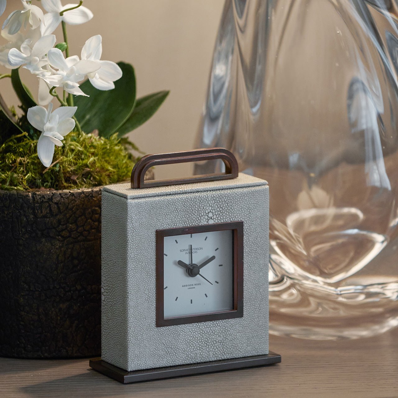 Ecru Faux Shagreen Carriage Clock – Addison Ross Ltd UK