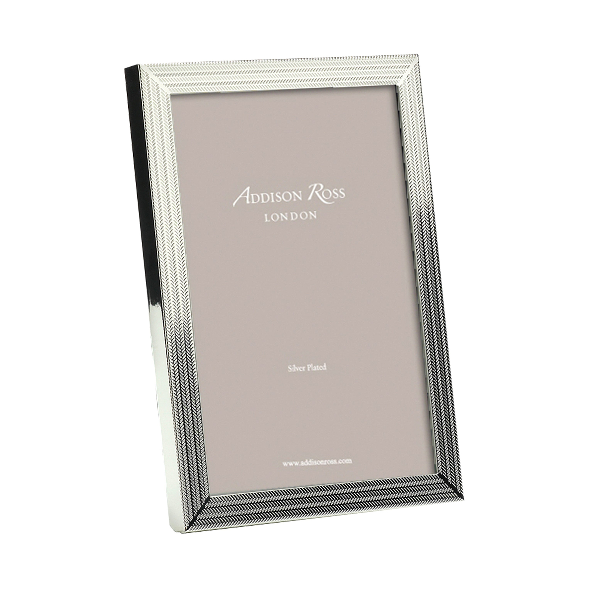 Herringbone Silver Plated Photo Frame - Addison Ross Ltd UK